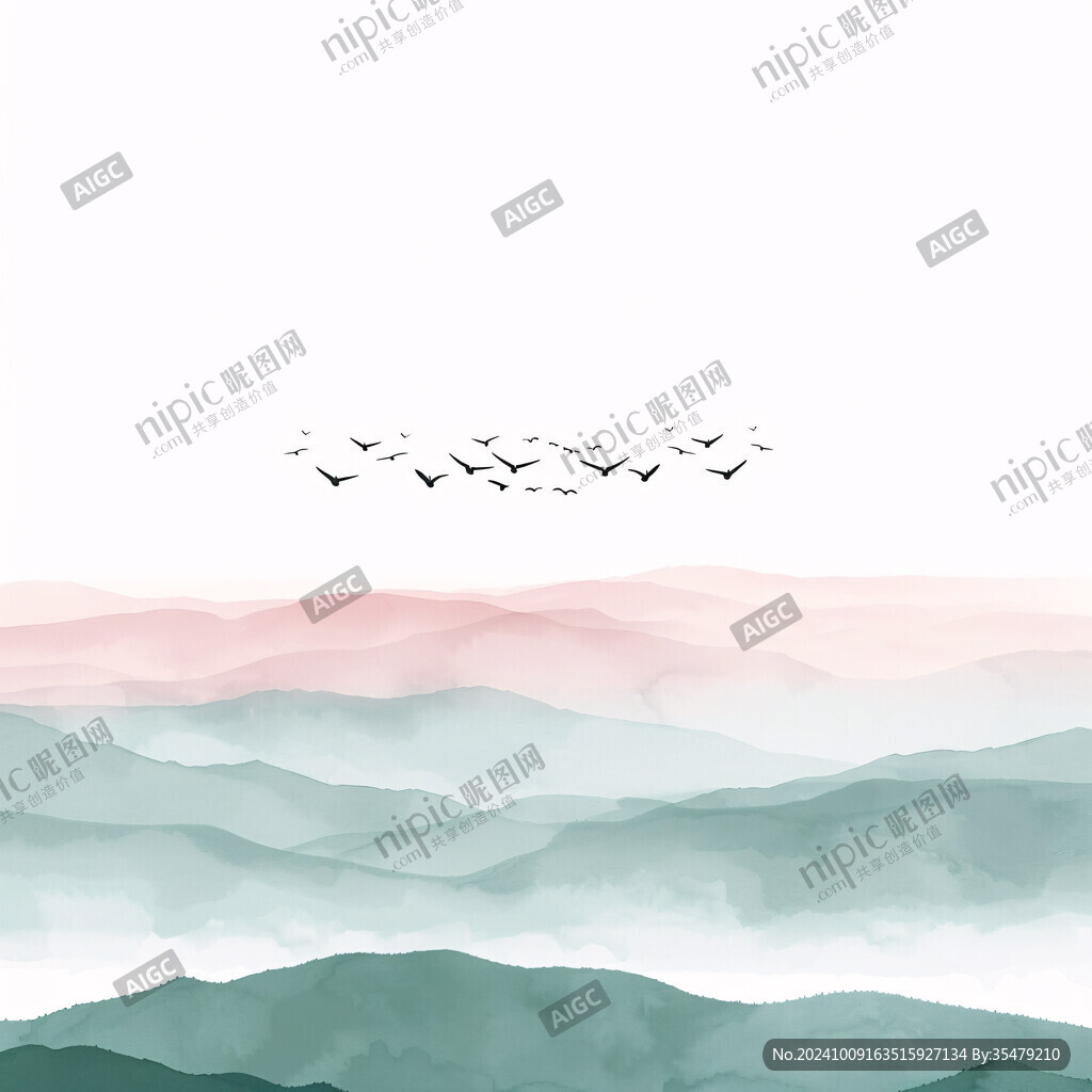 高清抽象時尚簡約山水