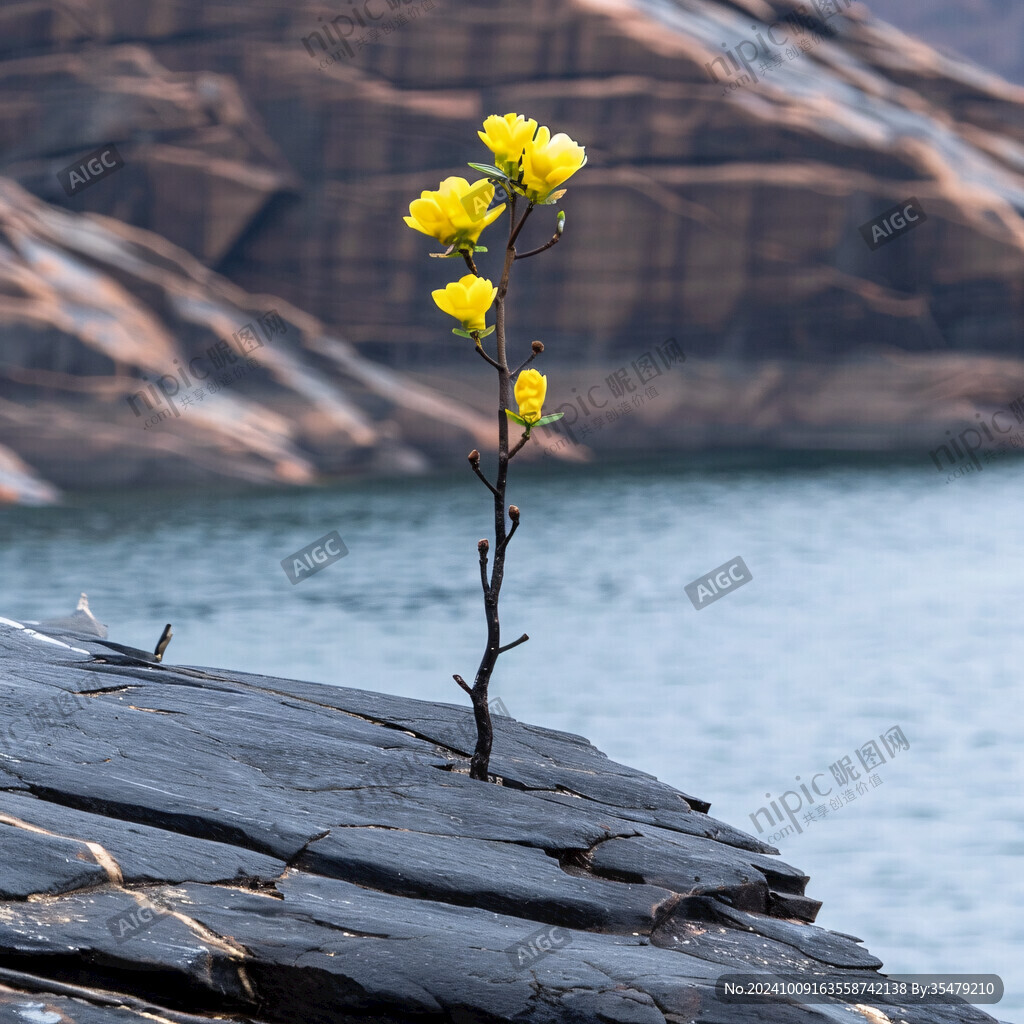 懸崖邊的黃花