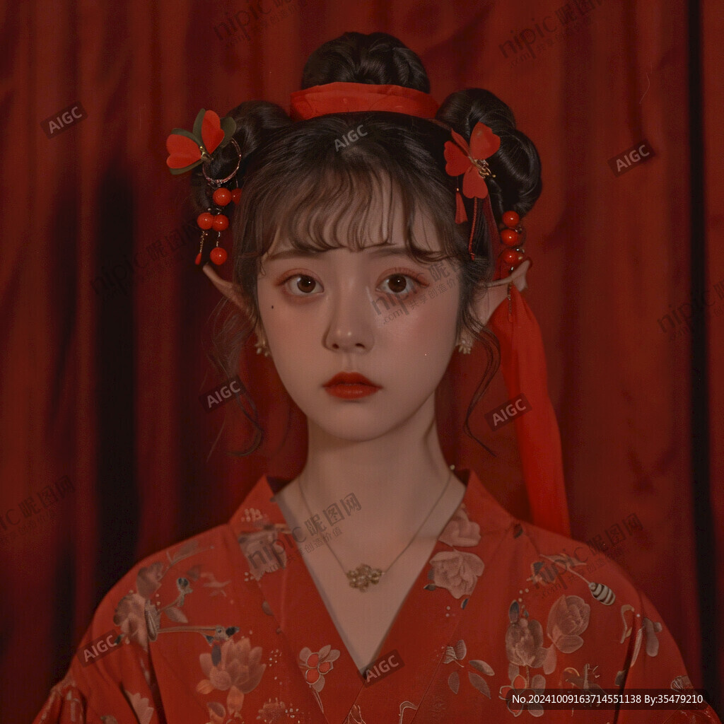 紅金唐代宮廷風
