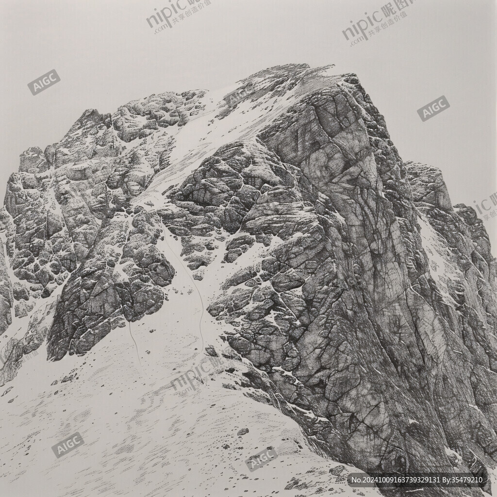 白雪山峰圖