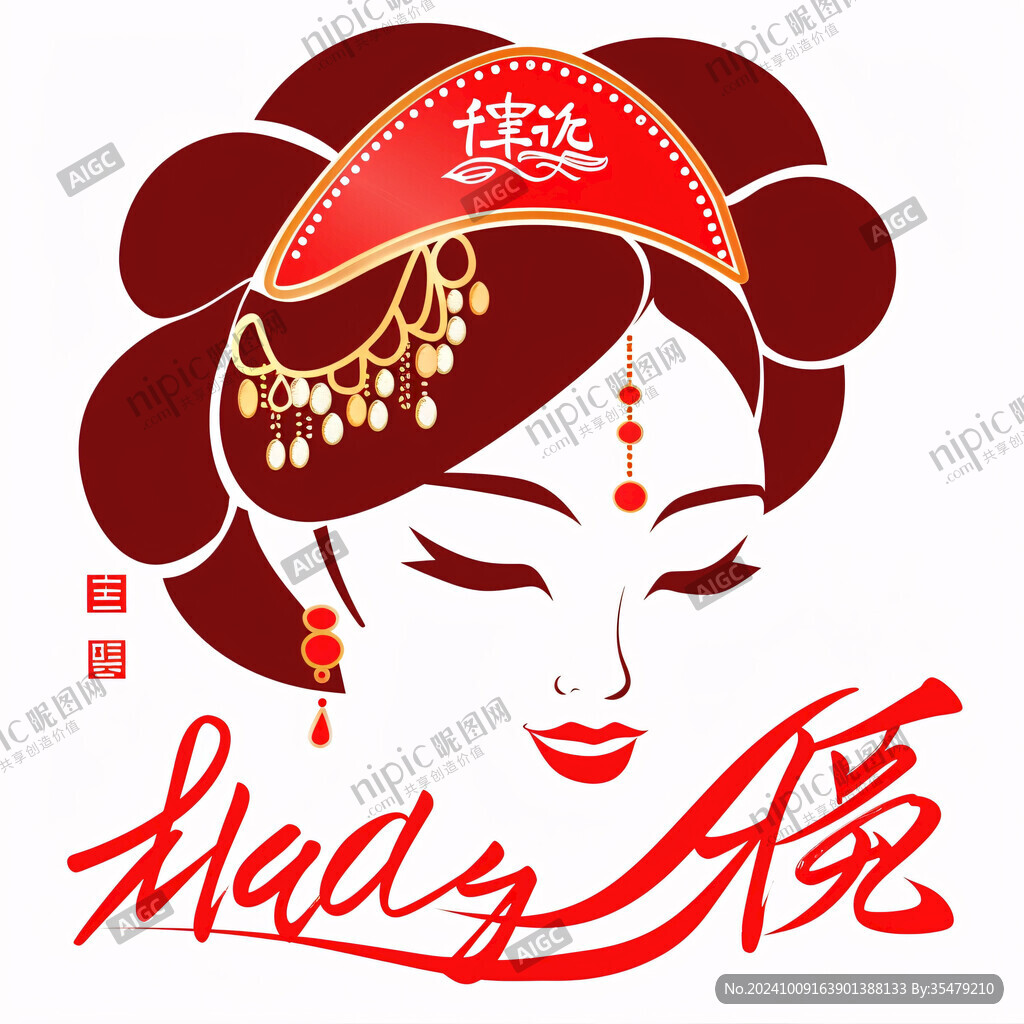 中國風戲劇花旦標志