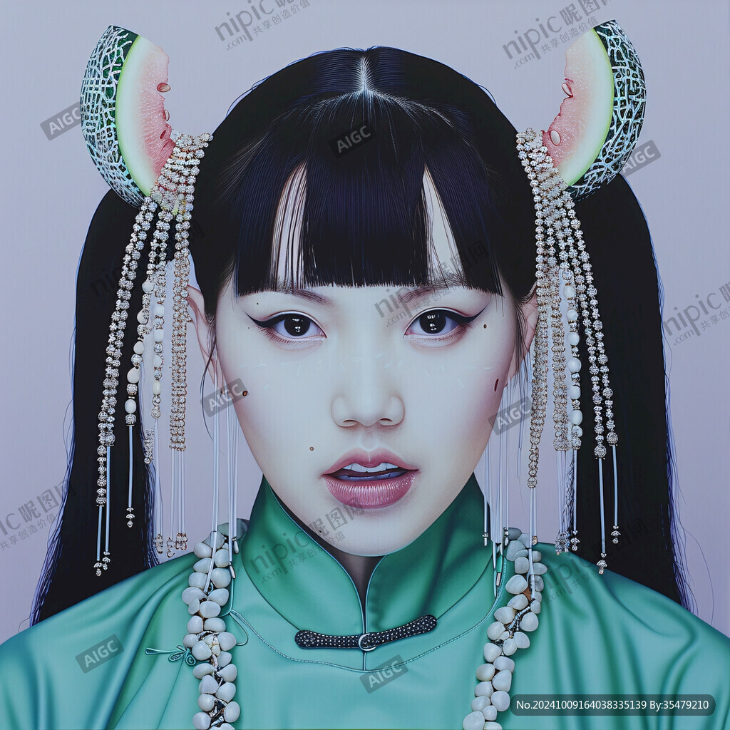 丫鬟髻少女