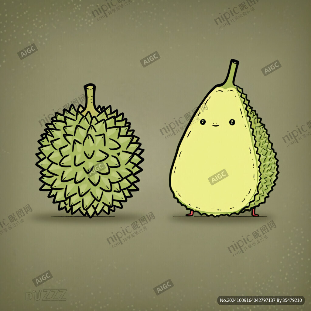 原創手繪榴蓮娃娃