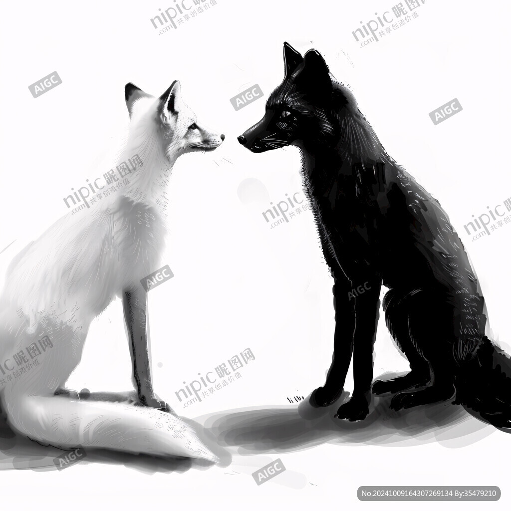 黑白動(dòng)物圖