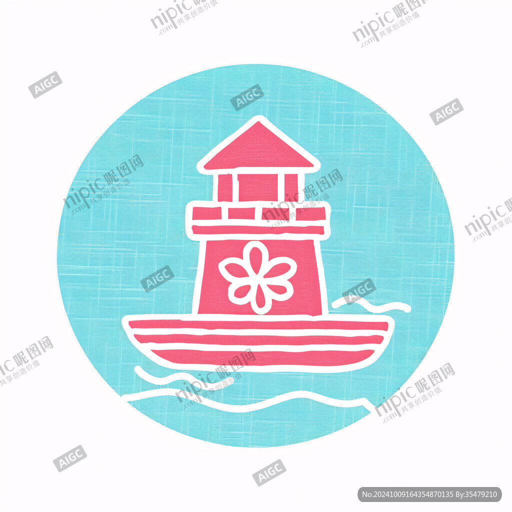防洪紀念塔插畫