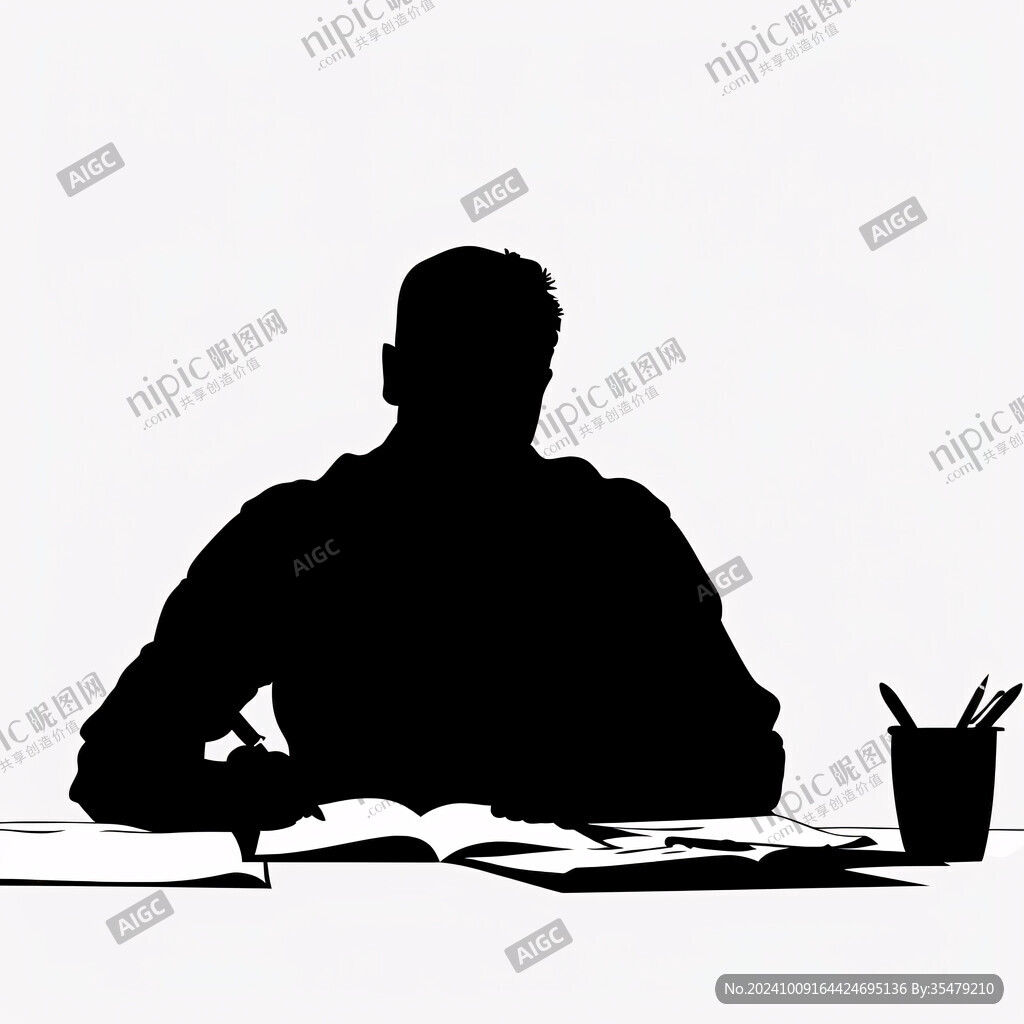 讀書剪影圖