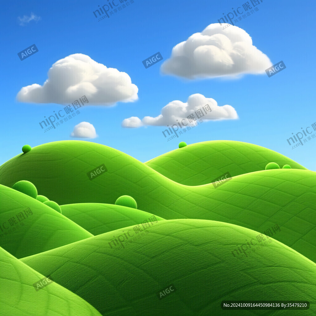 3d風景膨脹圖案