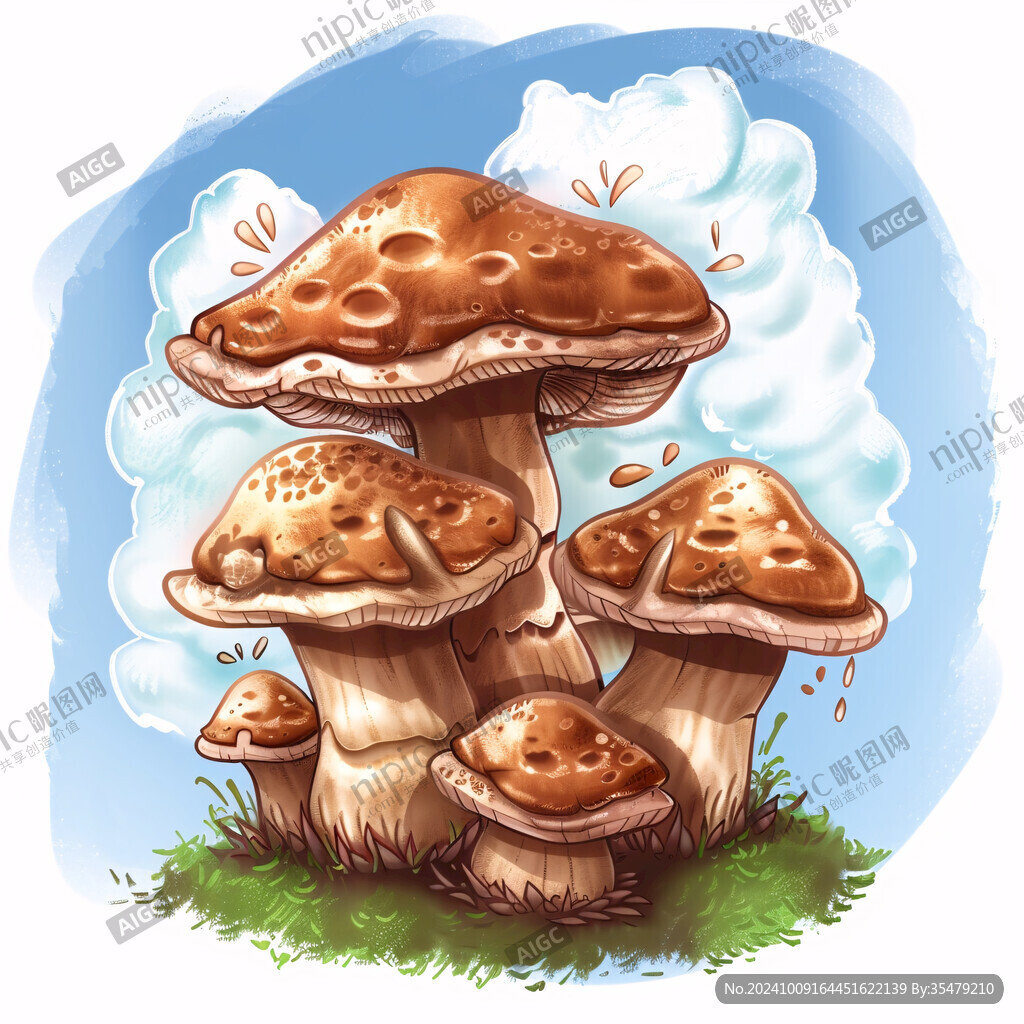蘑菇手繪插畫