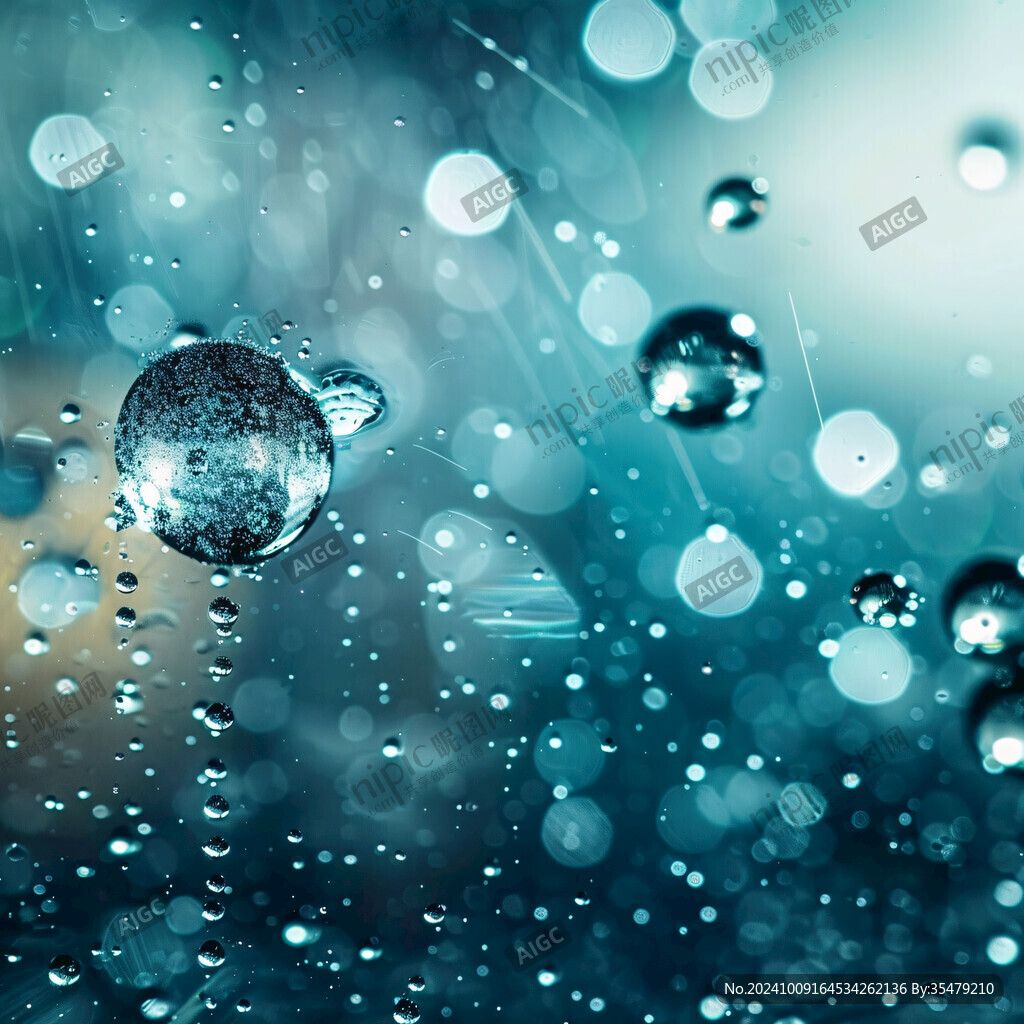 暗藍色水珠背景