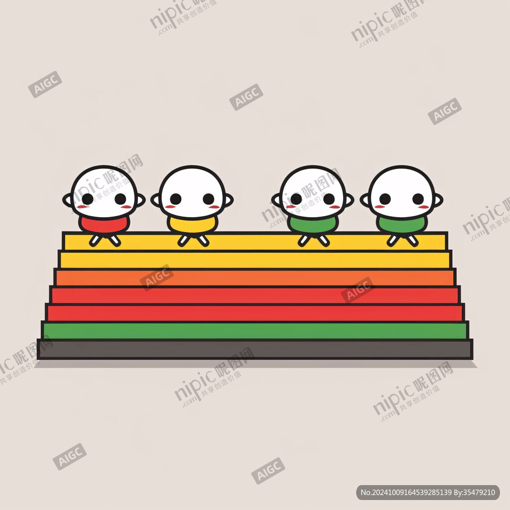 趣味卡通疊高高