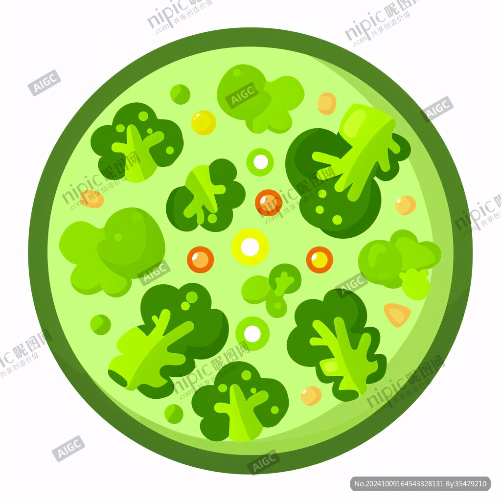 素菜拼盤插畫