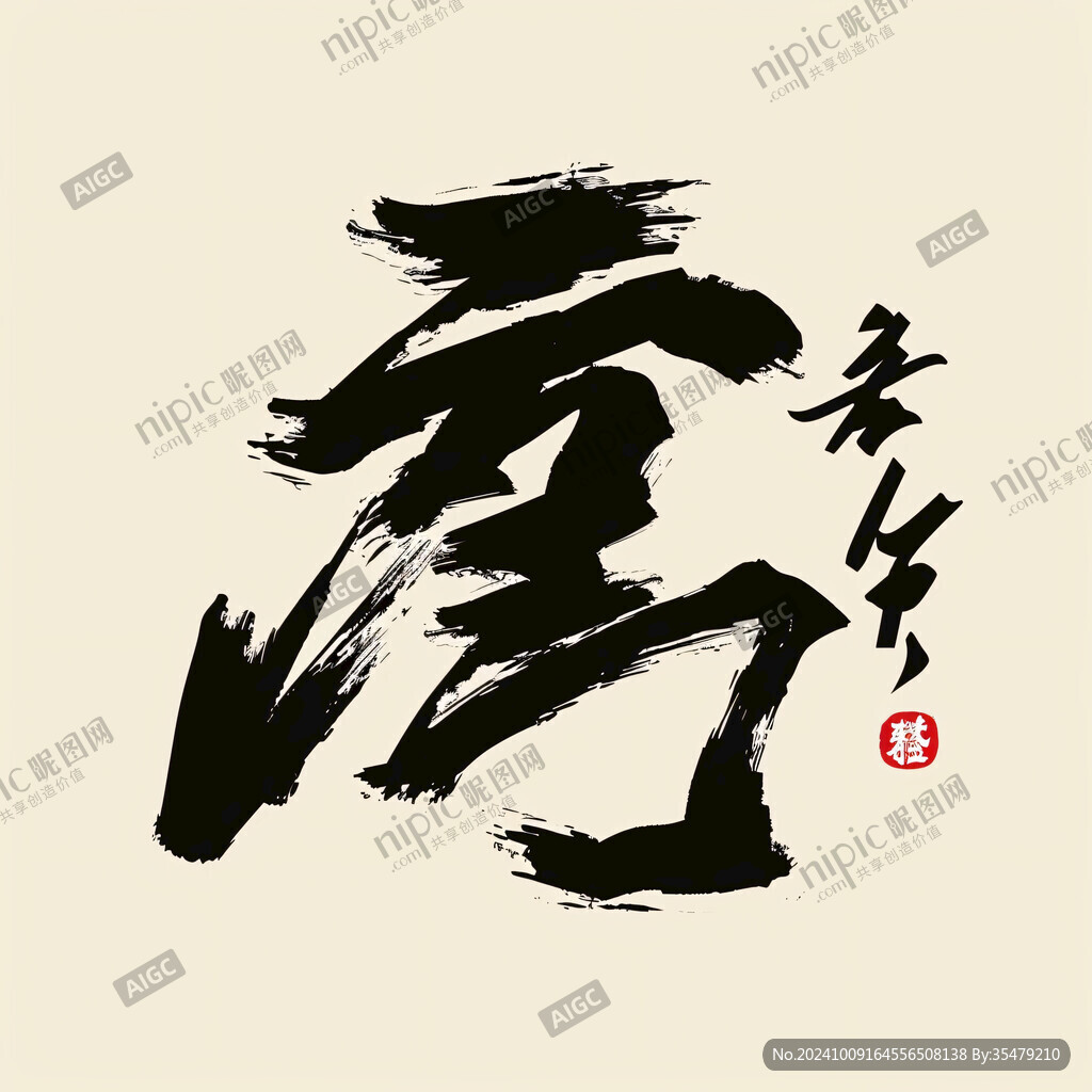 饞房書法字