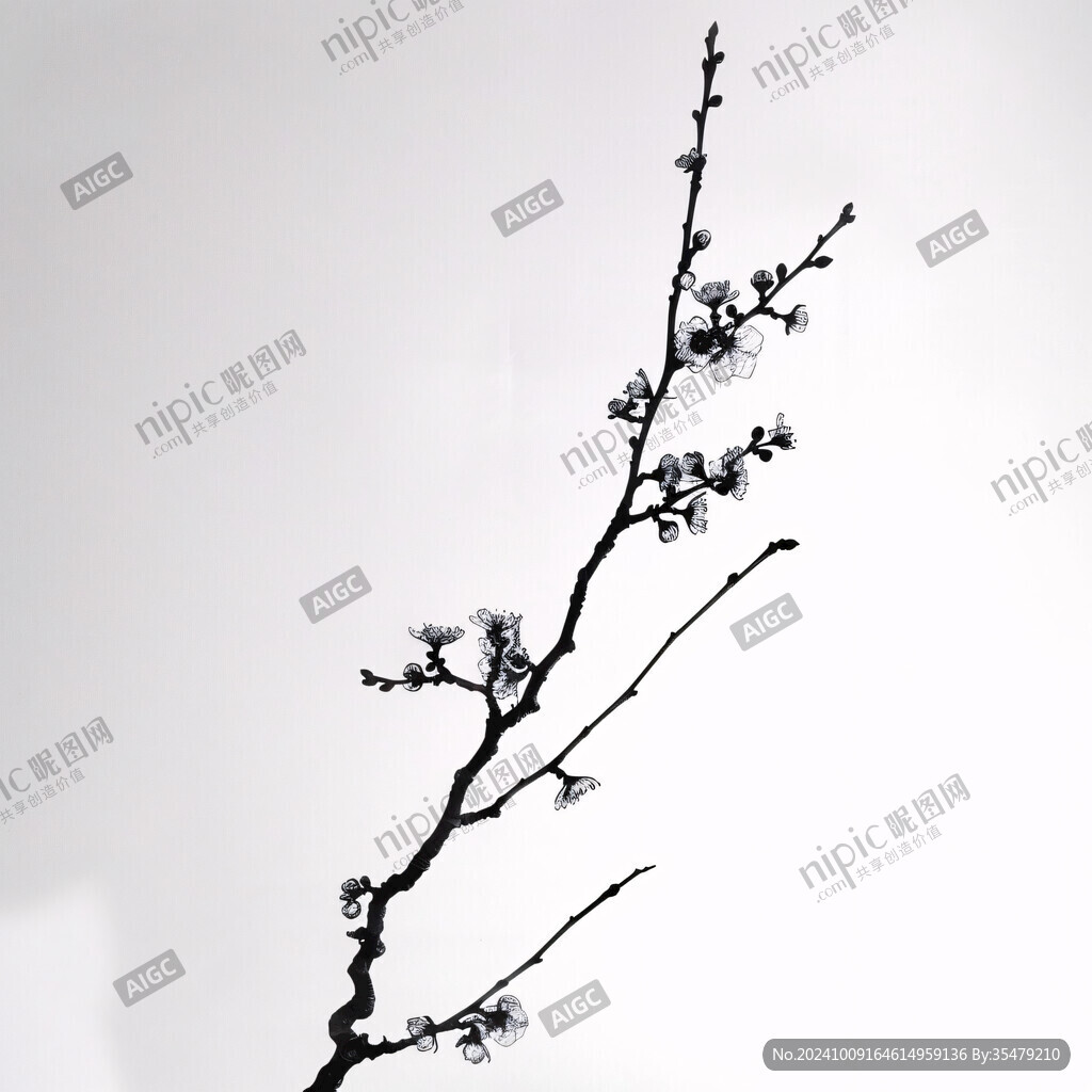 水墨梅花小品