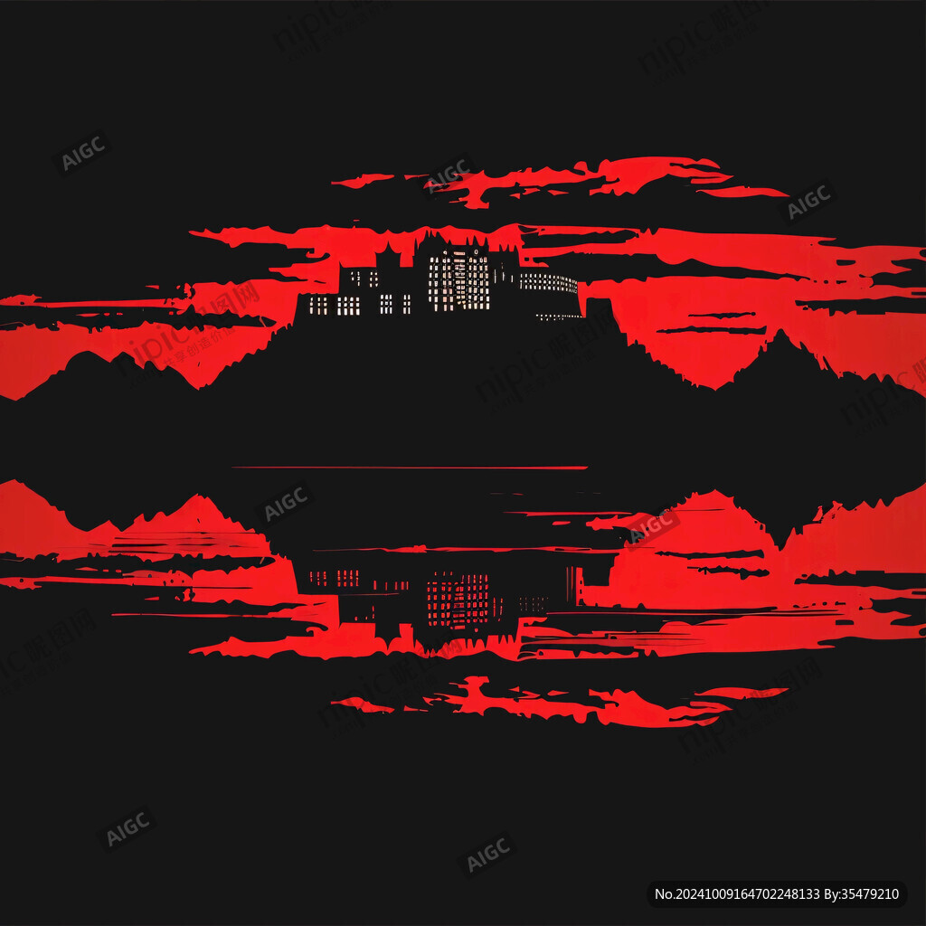 紅色建筑剪影封面