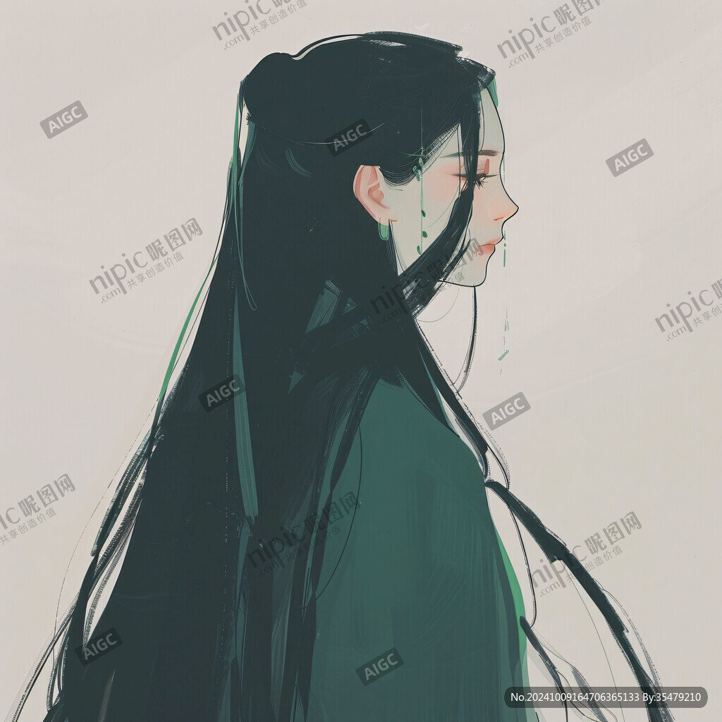 半身頭像板繪