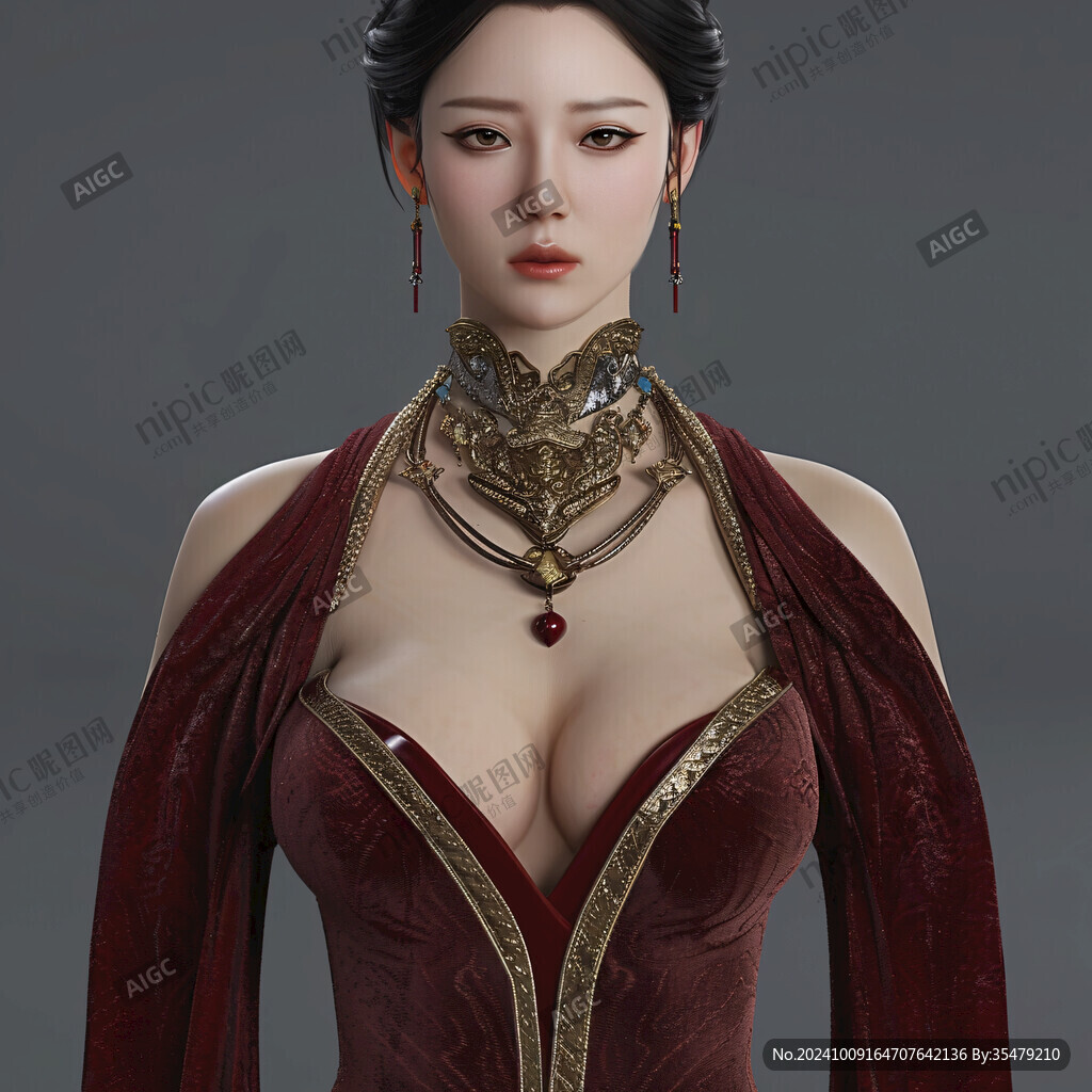 古典宮女模型