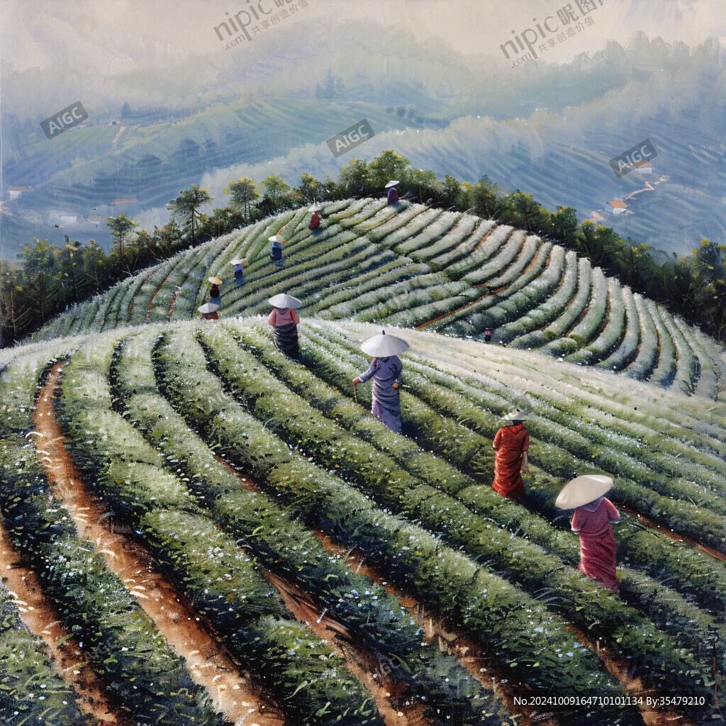 采茶裝飾畫