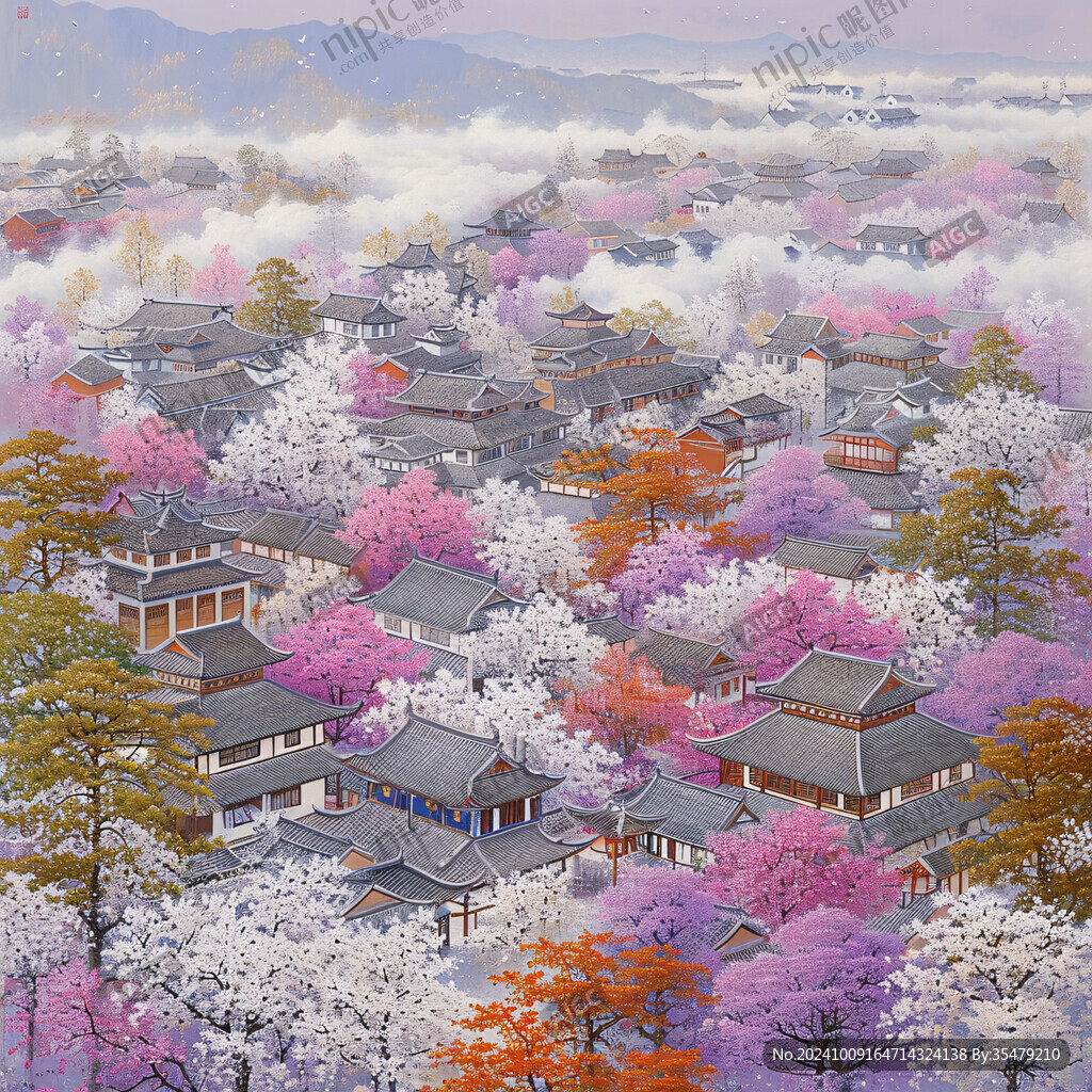 韓國(guó)印象建筑裝飾畫