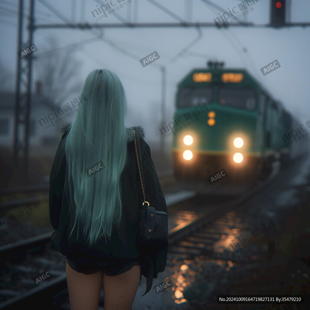 雨中火車站