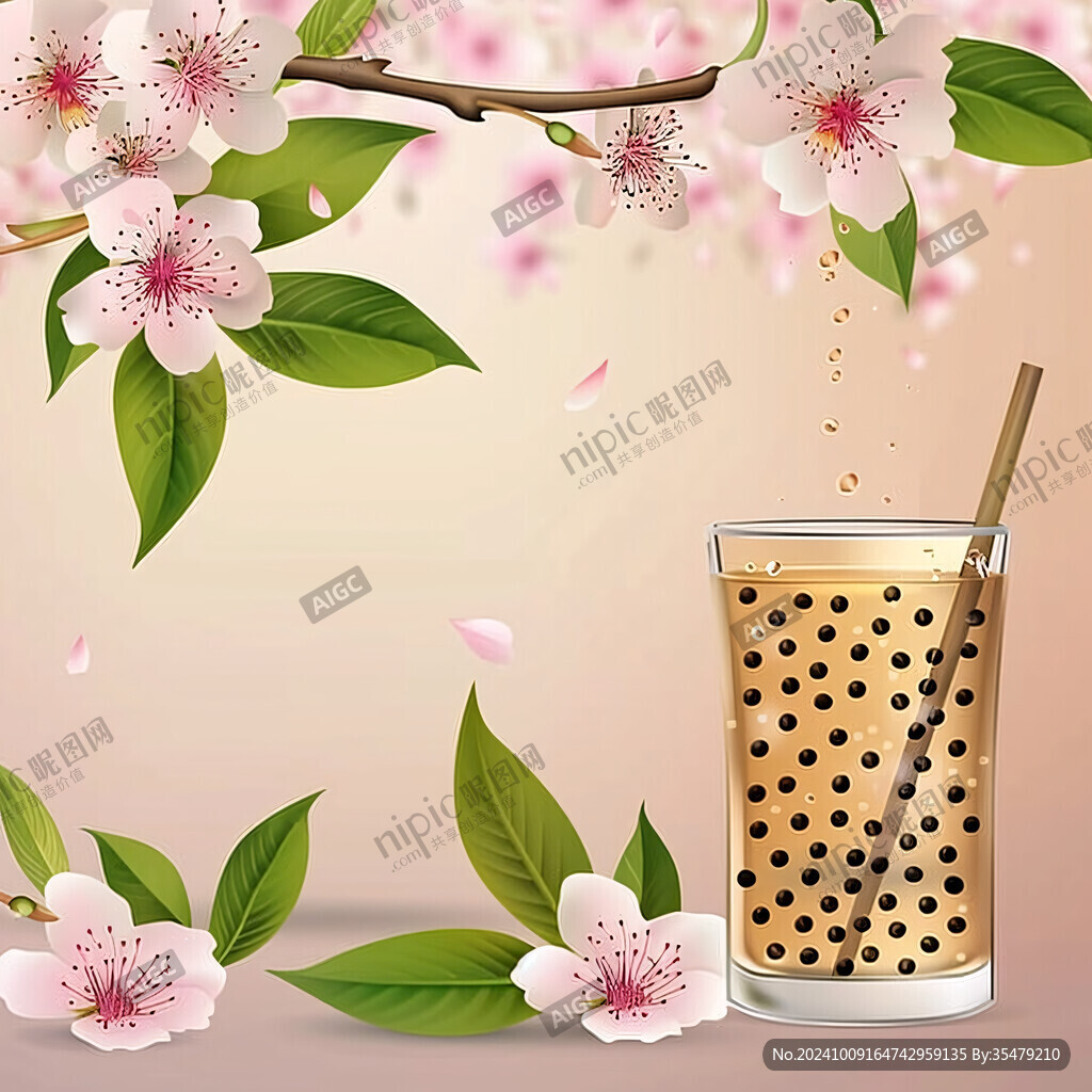手繪珍珠奶茶