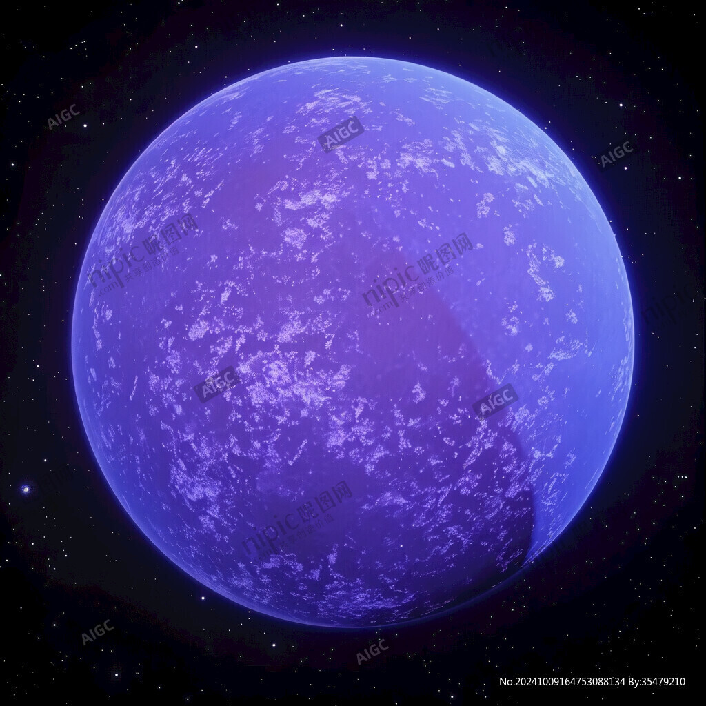 夢(mèng)幻藍(lán)紫色星球背景