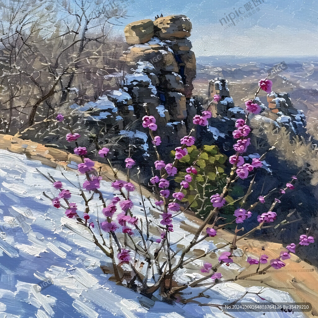 雪景立體畫