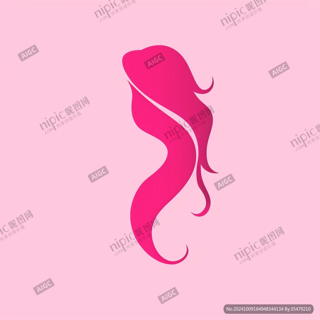 長發美女logo