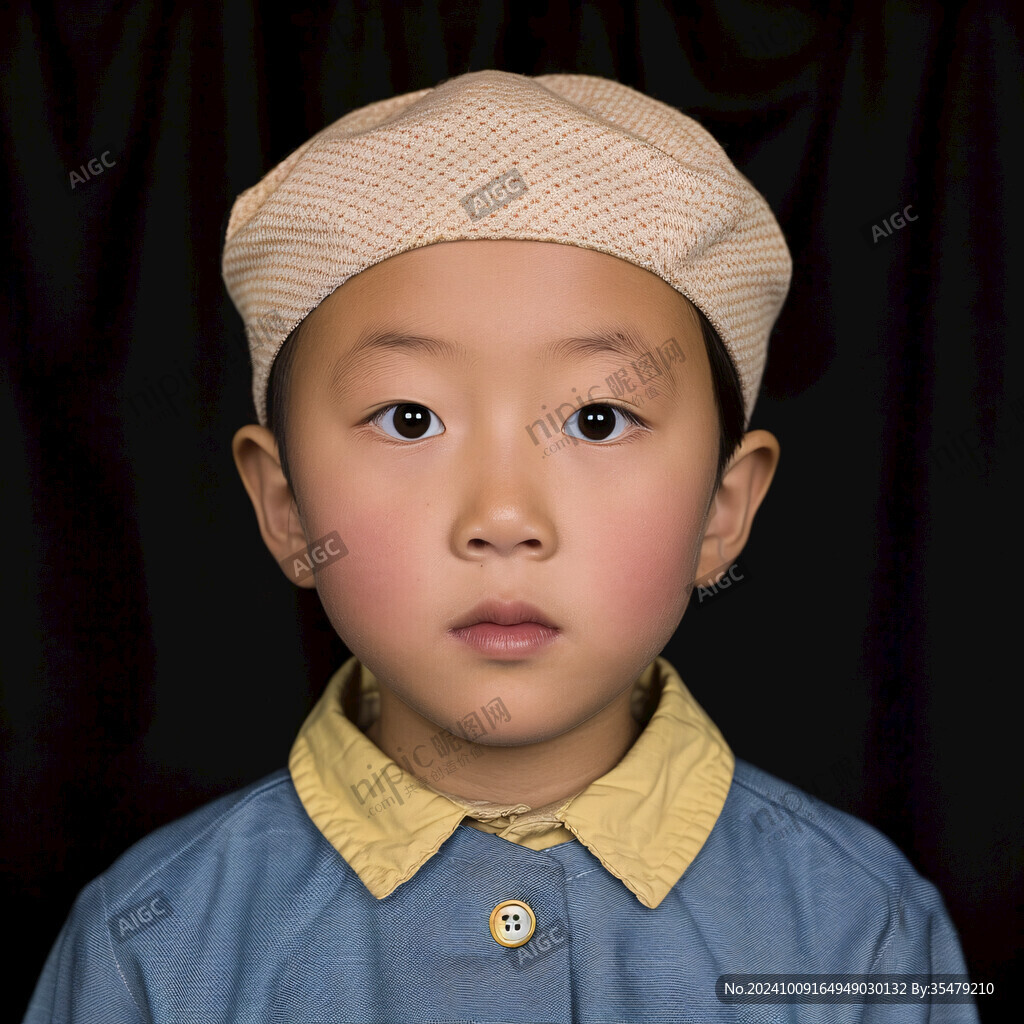 戴帽子的男孩兒