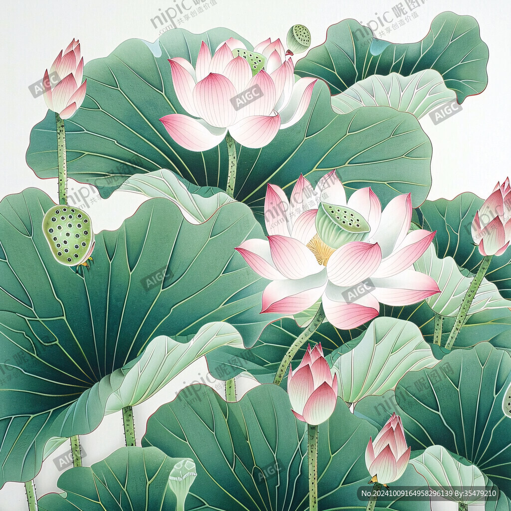 3d荷花背景