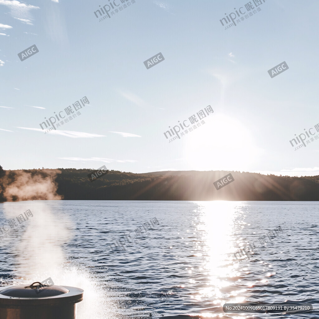 水面霧氣蒸汽天光云影