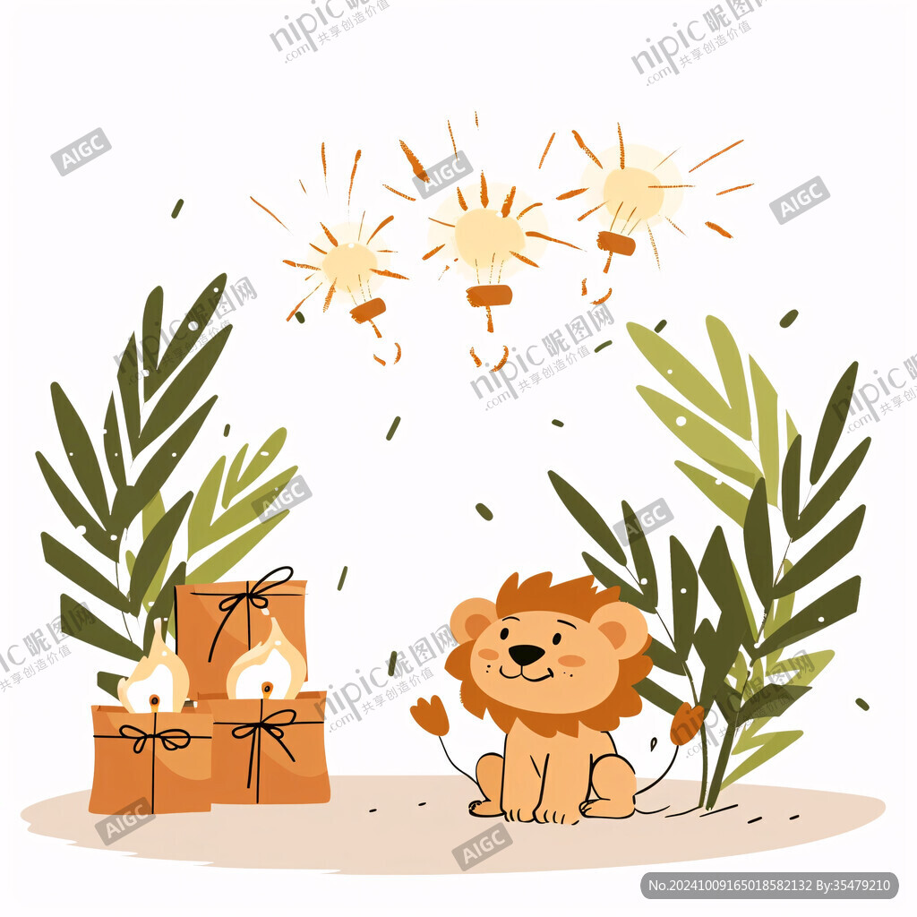 拿煙花的老虎