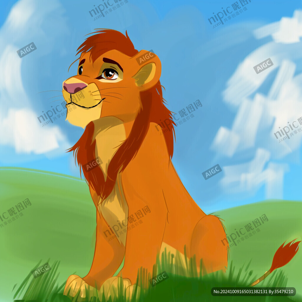漫畫獅子插畫