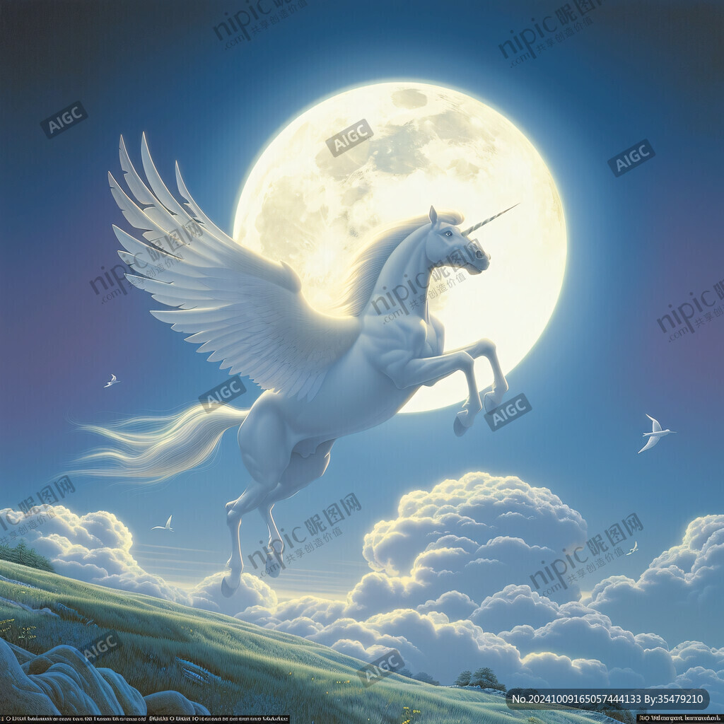 夢(mèng)幻獨(dú)角獸插畫