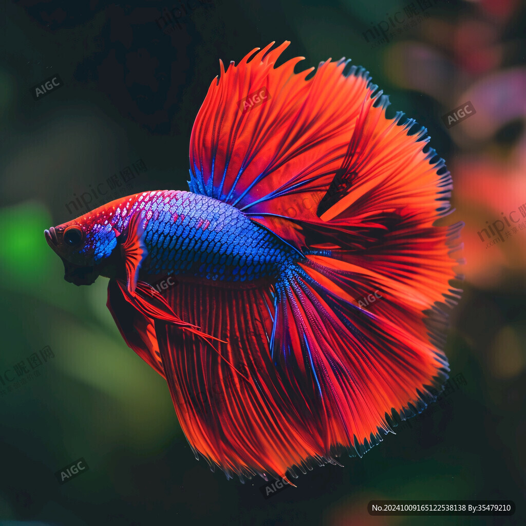 紅藍(lán)叉尾斗魚
