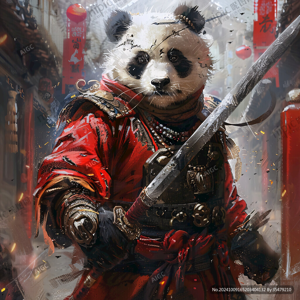 國潮武俠熊貓