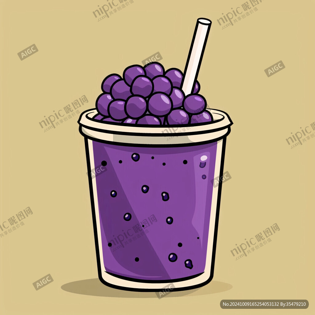 蜂蜜葡萄汁插畫