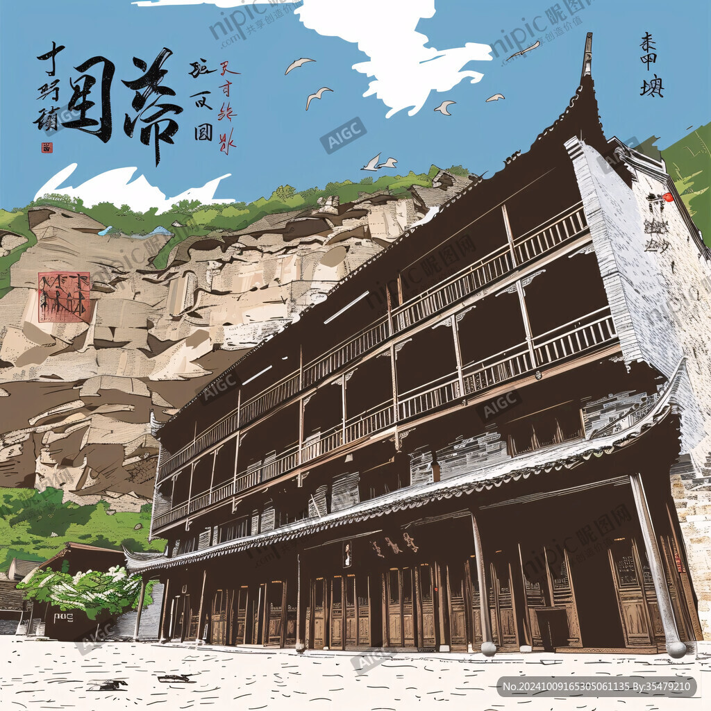 鎮(zhèn)淮樓插畫