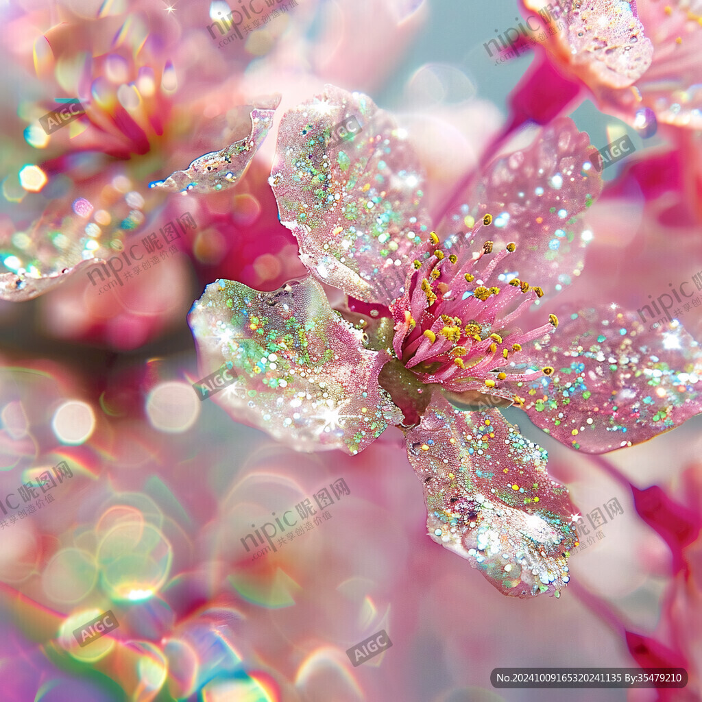 夢幻背景杏花杜鵑花