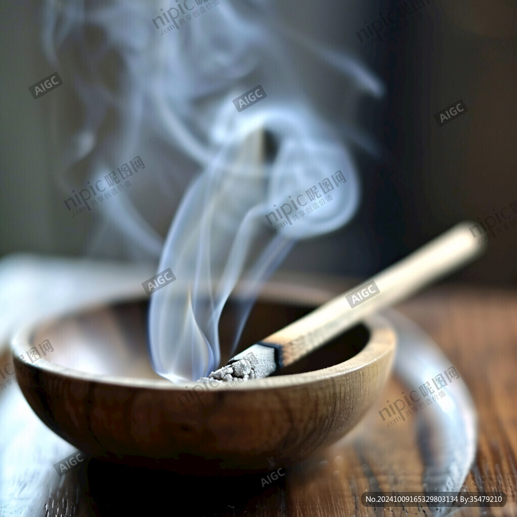 香燃著的香煙煙