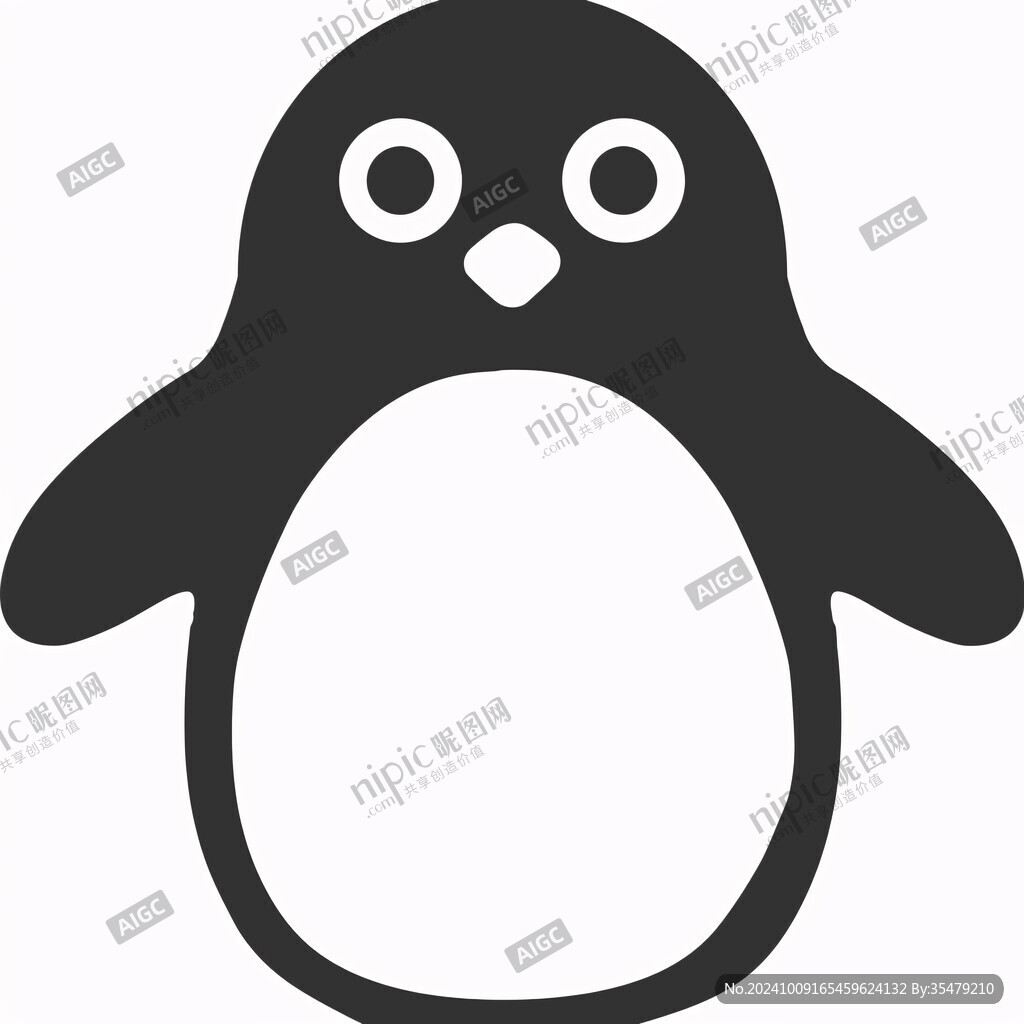 卡通動物企鵝插畫