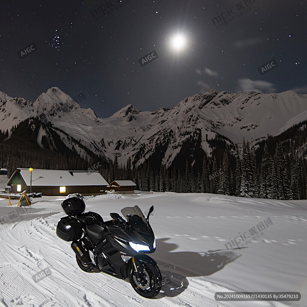 雪山摩托車騎游