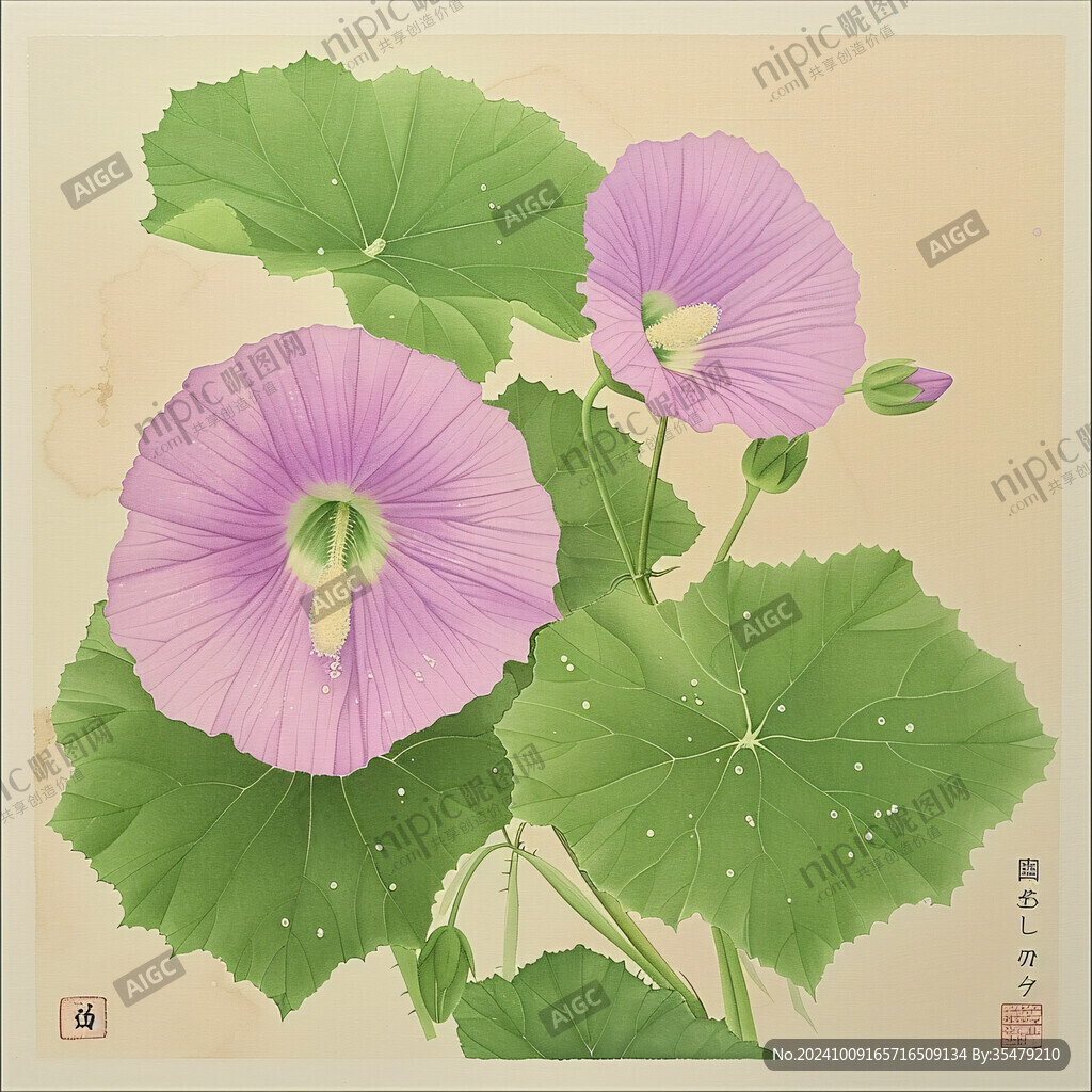 手繪冬瓜花
