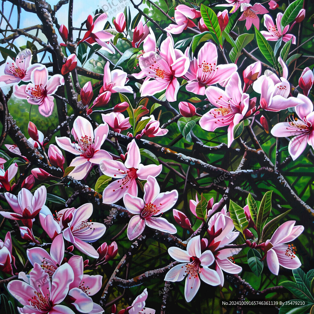油畫(huà)廣玉蘭花