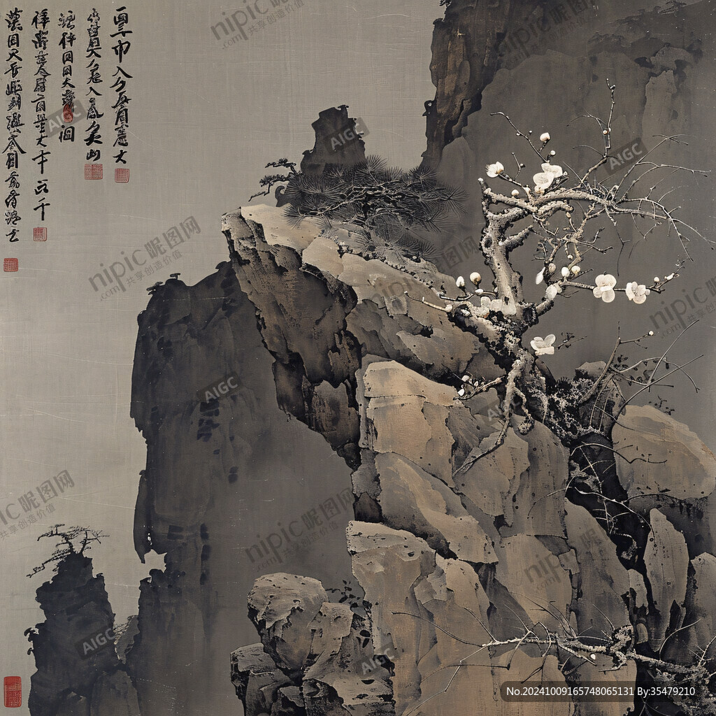 松石風(fēng)景畫