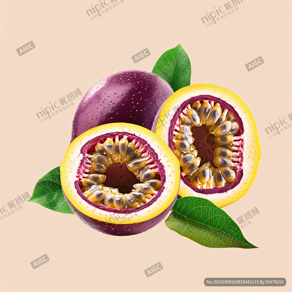 紅皮百香果插畫(huà)