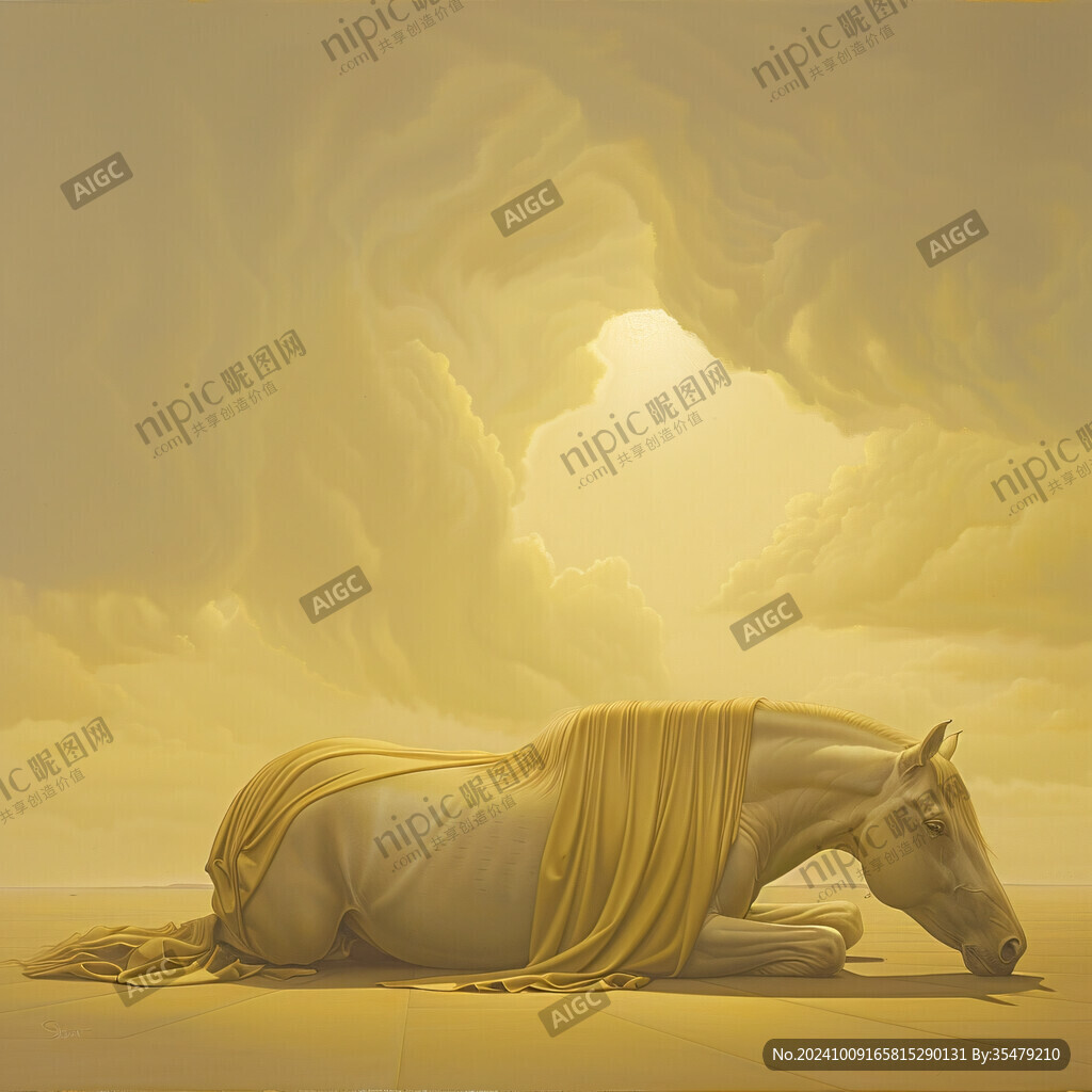 創(chuàng)意插畫金屬駿馬