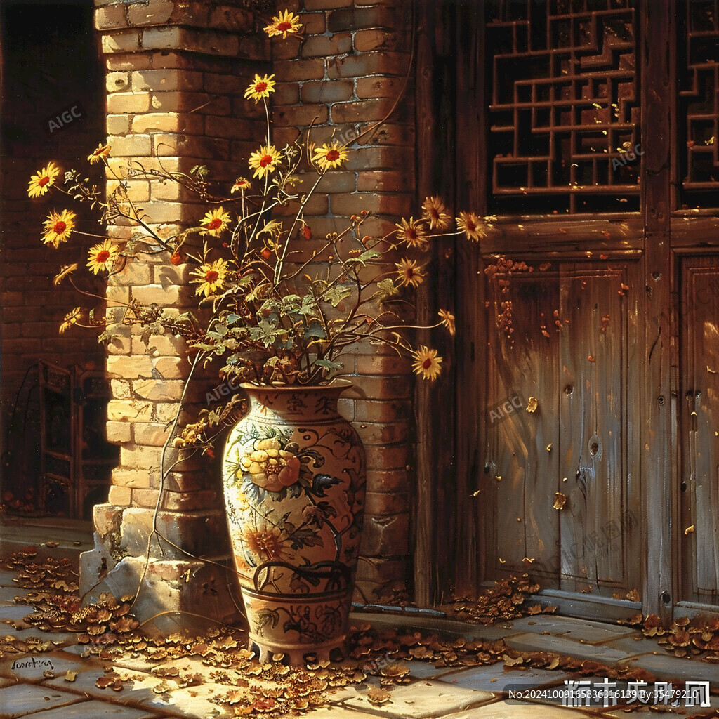 老房子瓷花