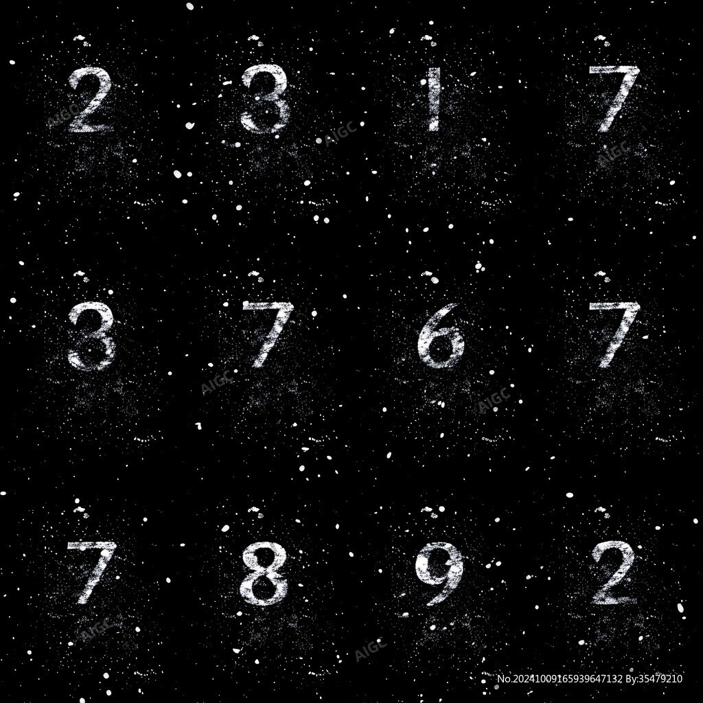 星空號碼字體