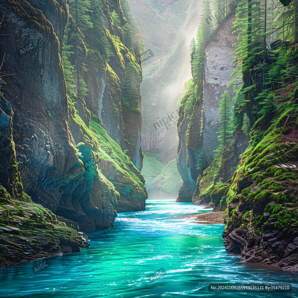 峽谷河道河流
