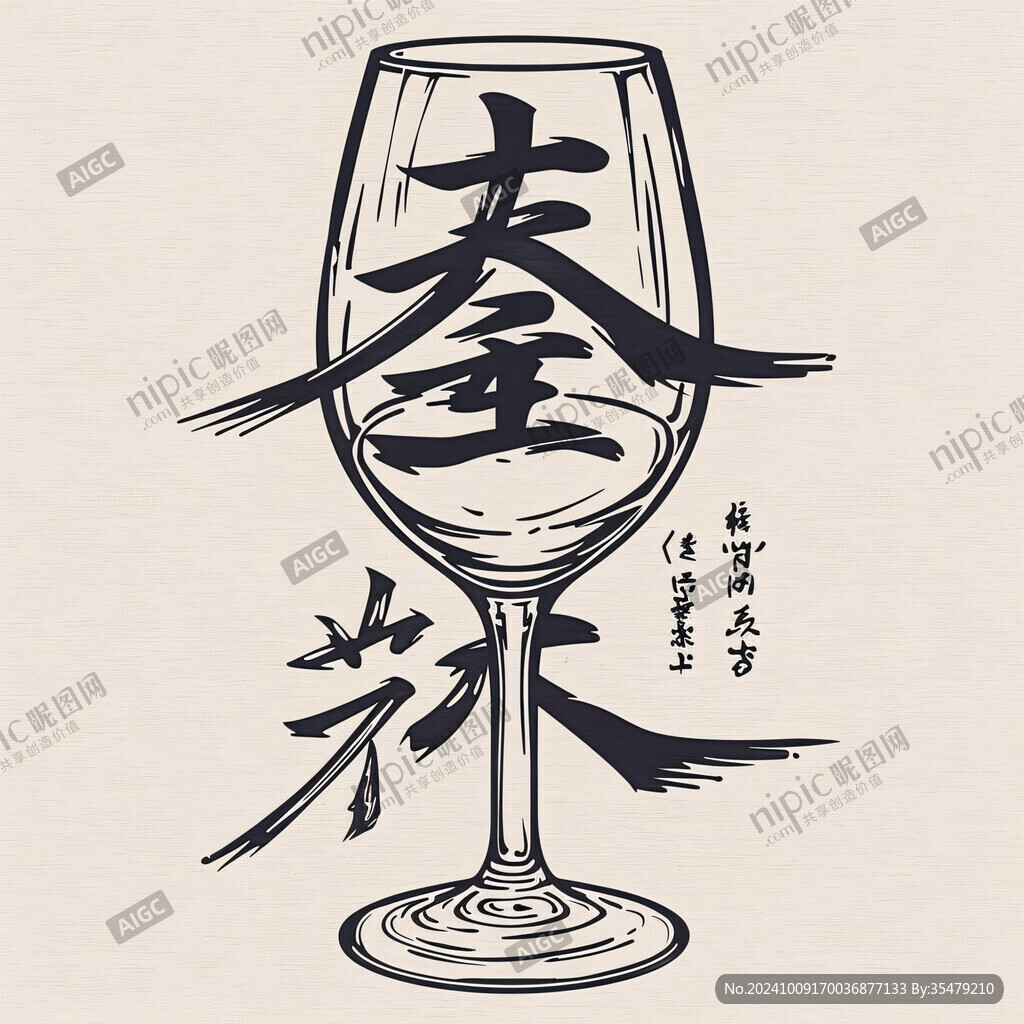 酒杯字體設(shè)計(jì)